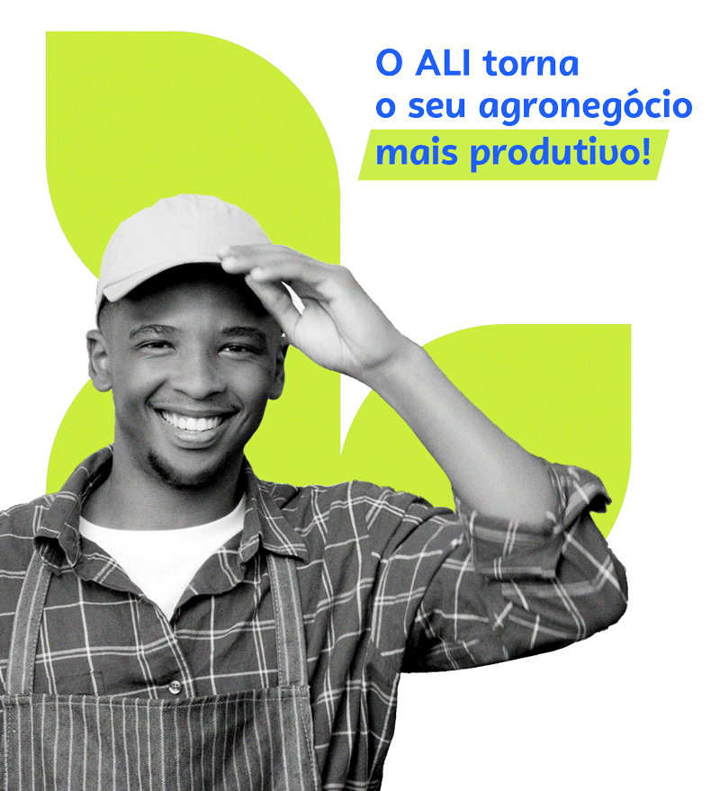 O ALI está junto com você tornando seu empreendimento mais produtivo! (Imagem de uma cesta de produtos agrícolas)
